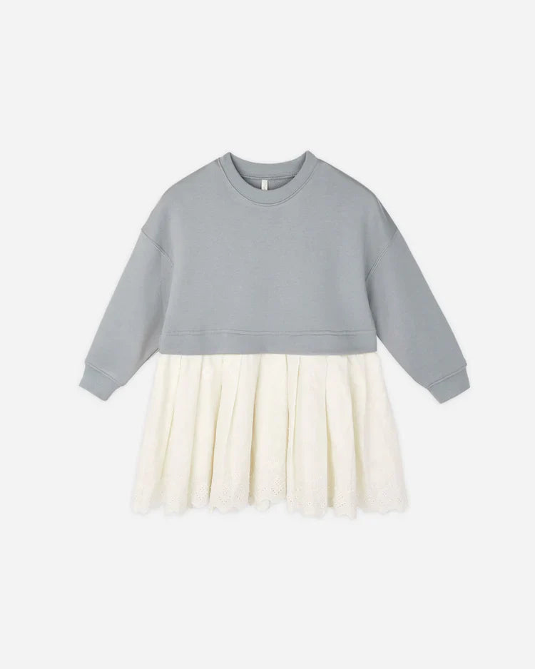 Sweatshirt Dress | Dusty Blue | Rylee & Cru