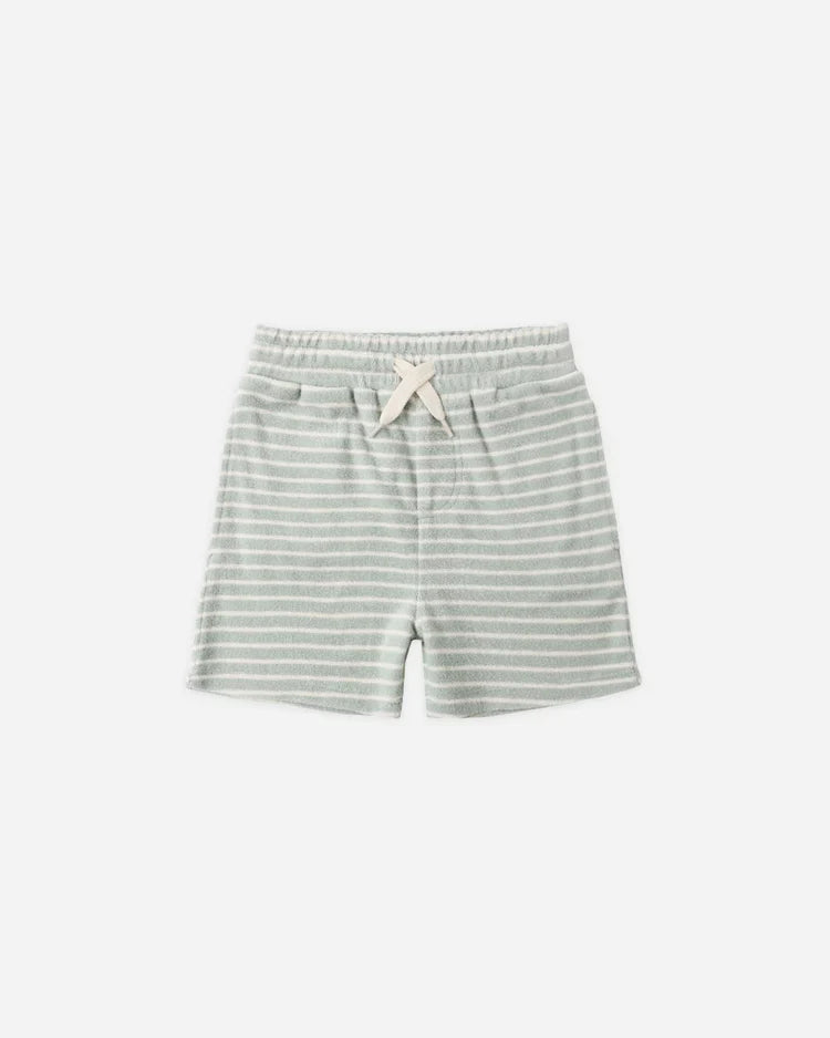Terry Boys Short | Seafoam Stripe | Rylee & Cru
