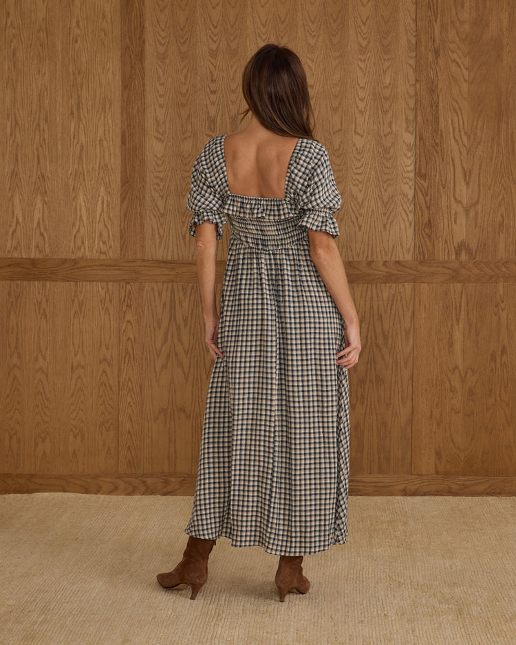 Ladies Birdie Dress | Navy Check | Rylee & Cru