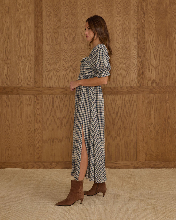 Ladies Birdie Dress | Navy Check | Rylee & Cru