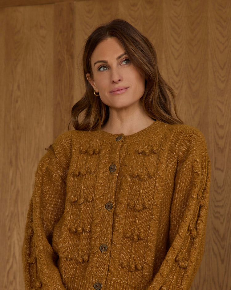 Ladies Bobble Cardigan | Golden | Rylee & Cru
