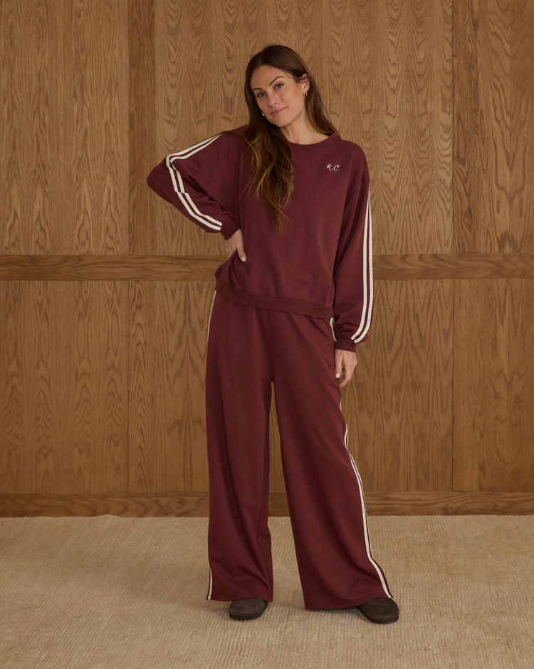 Teen Track Pant | Burgundy | Rylee & Cru