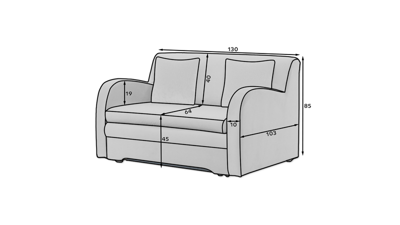Ario Condo Style 2 Seater Storage Sleeper Sofa - Green