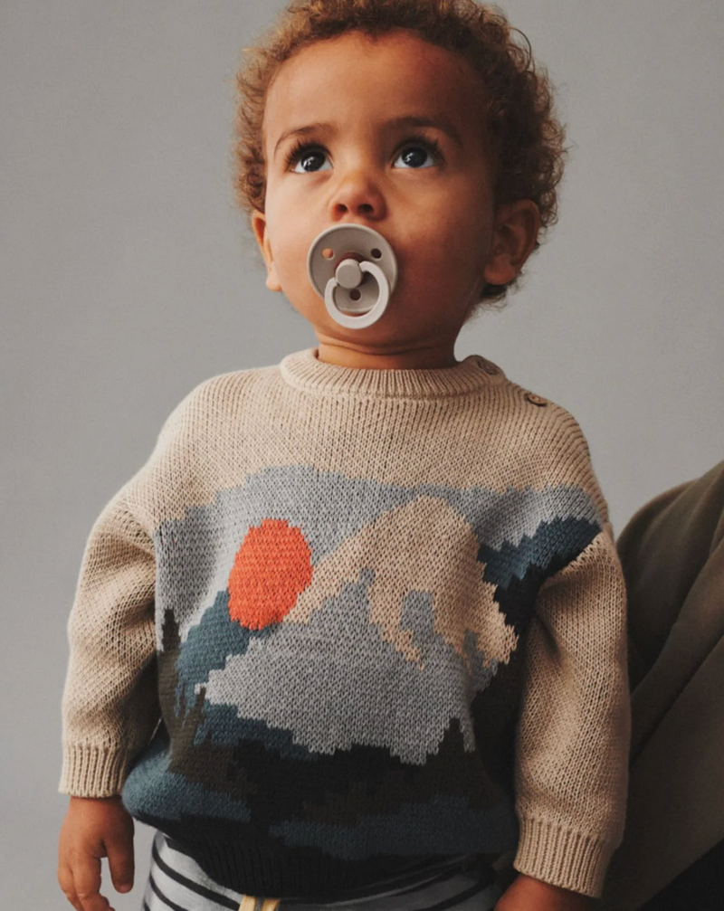 Jaquard Pullover William | Warm Sand | Wheat Clothing