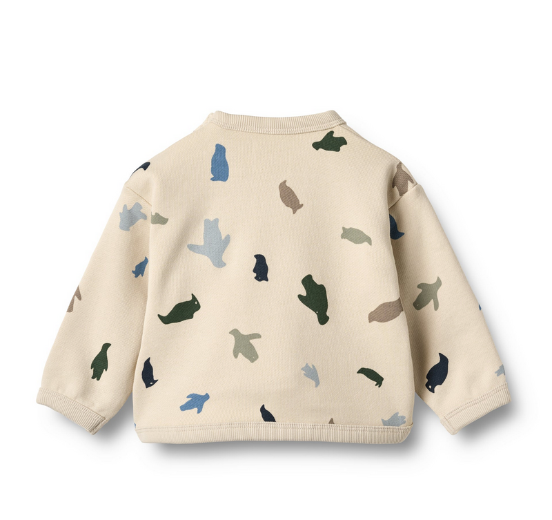 Sweatshirt Emery | Off-White Penguins | Wheat Clothing