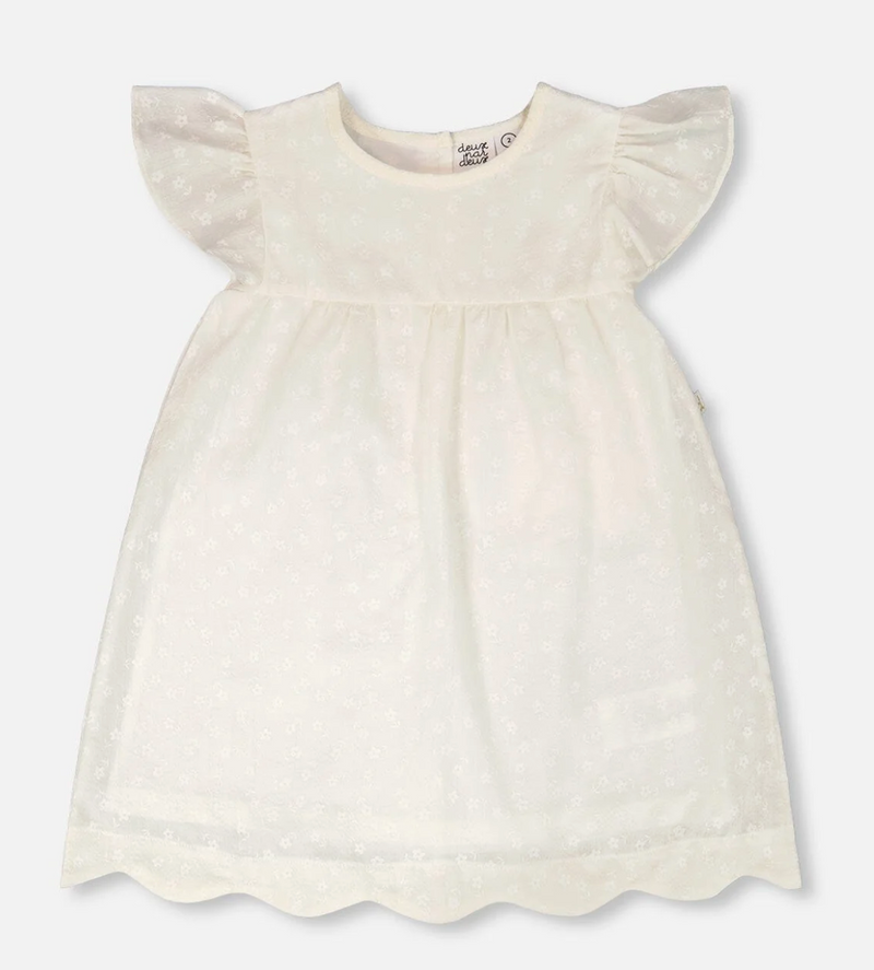 Poplin Dress | White | Deux Par Deux