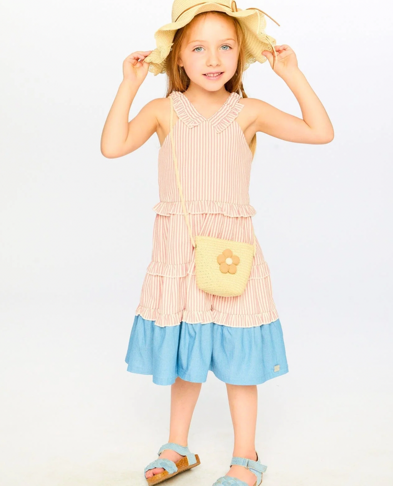 Flower Straw Purse | Beige | Deux Par Deux