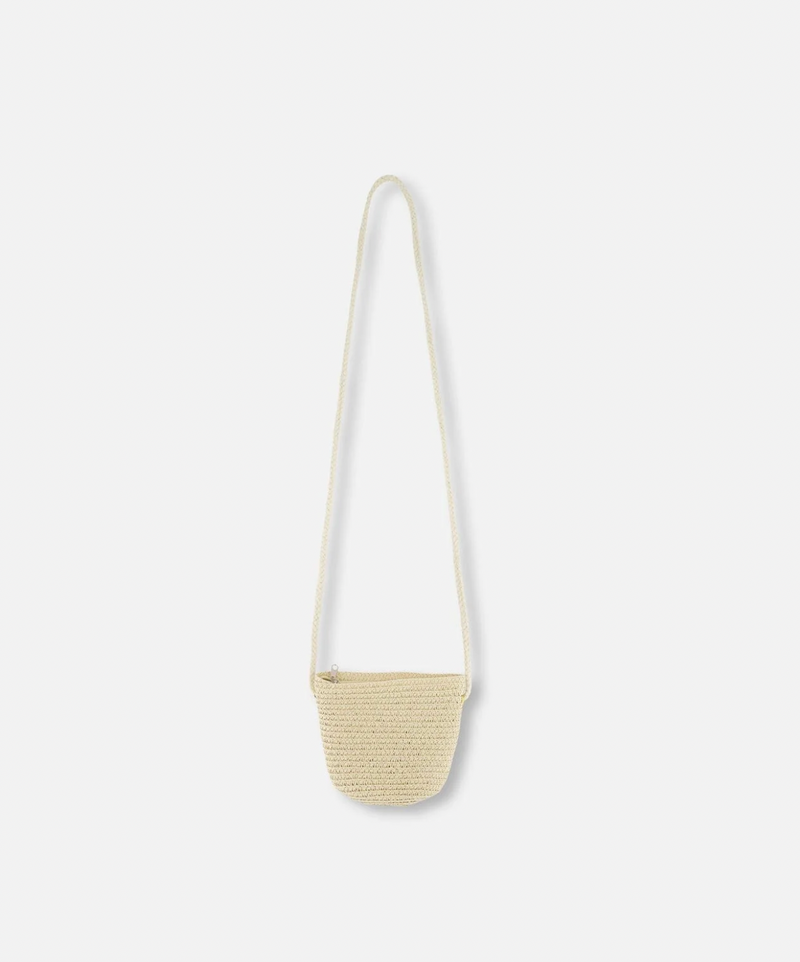 Flower Straw Purse | Beige | Deux Par Deux