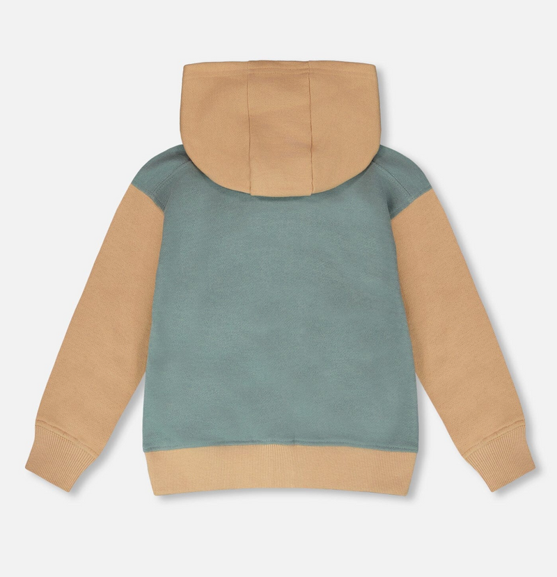French Terry Hooded Sweatshirt | Mint | Deux Par Deux