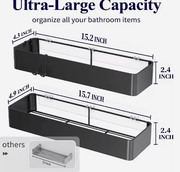 Shower Caddy - 2pk rust proof in black - Home & Well 