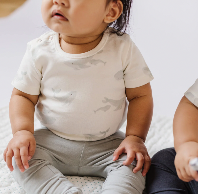 Short Sleeve One-Piece | Pehr | Follow Me Whale