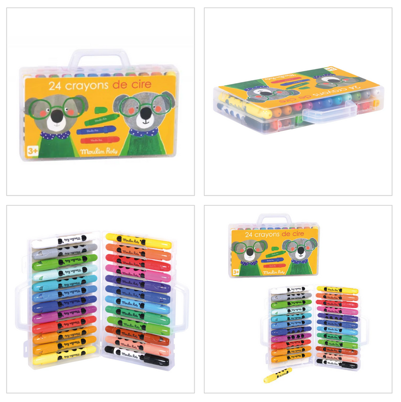 24 Popipop wax crayons by Moulin Roty