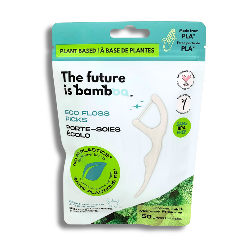 Eco Floss Picks (Plant-Based) – Charcoal Lemon & Fresh Mint - INNER 6