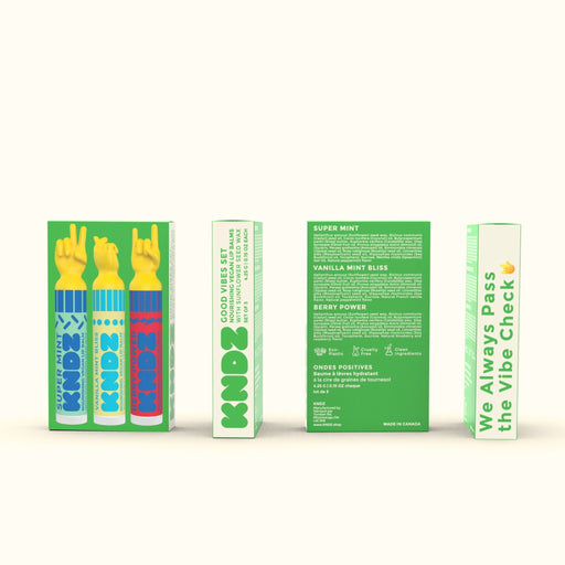 KNDZ Good Vibes Vegan Lip Balm Set - Home & Well lip balm