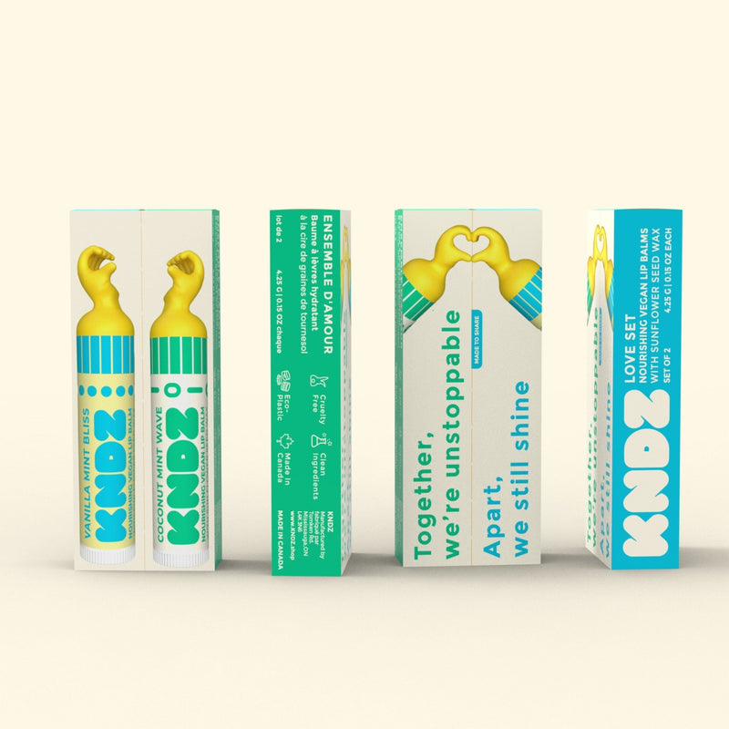 KNDZ Love Vegan Lip Balm Set - Home & Well