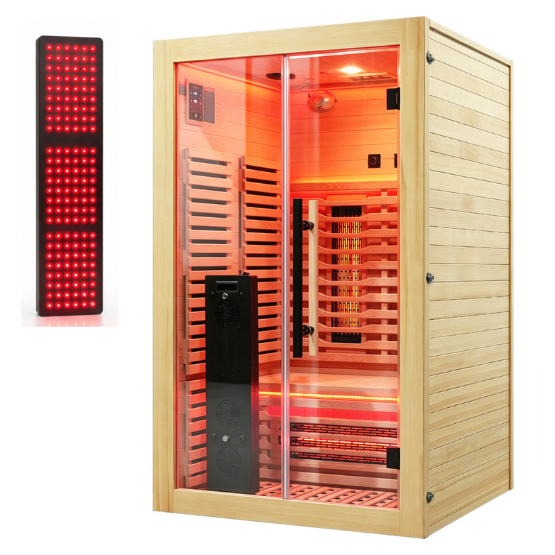 Blisspod I Venetian RED I All-In-One - Full Spectrum + Red Light Therapy I Indoor Premium Sauna I 2 Person