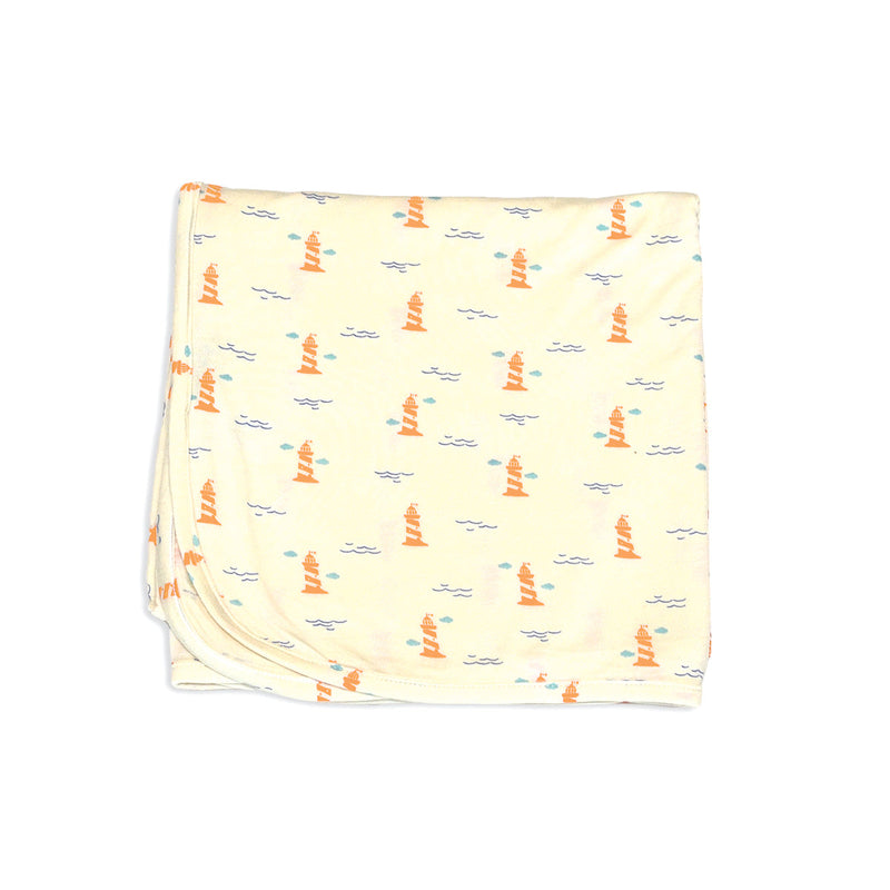 Bamboo Swaddle Blanket (Lighthouse Print)