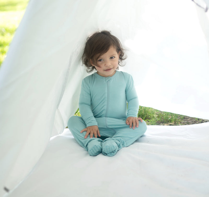 Bamboo Zip Up Footies (Lustre)