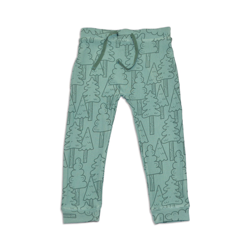 Bamboo Fleece Harem Pants (Forest Print)
