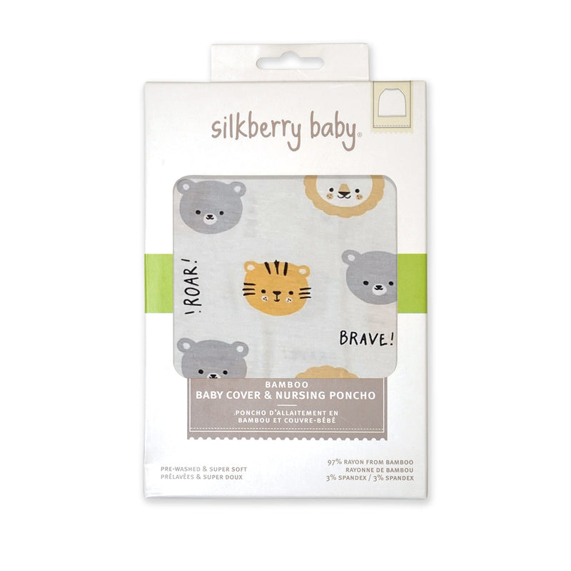 Bamboo Baby Cover & Nursing Poncho (Lion Tiger & Bears Print)