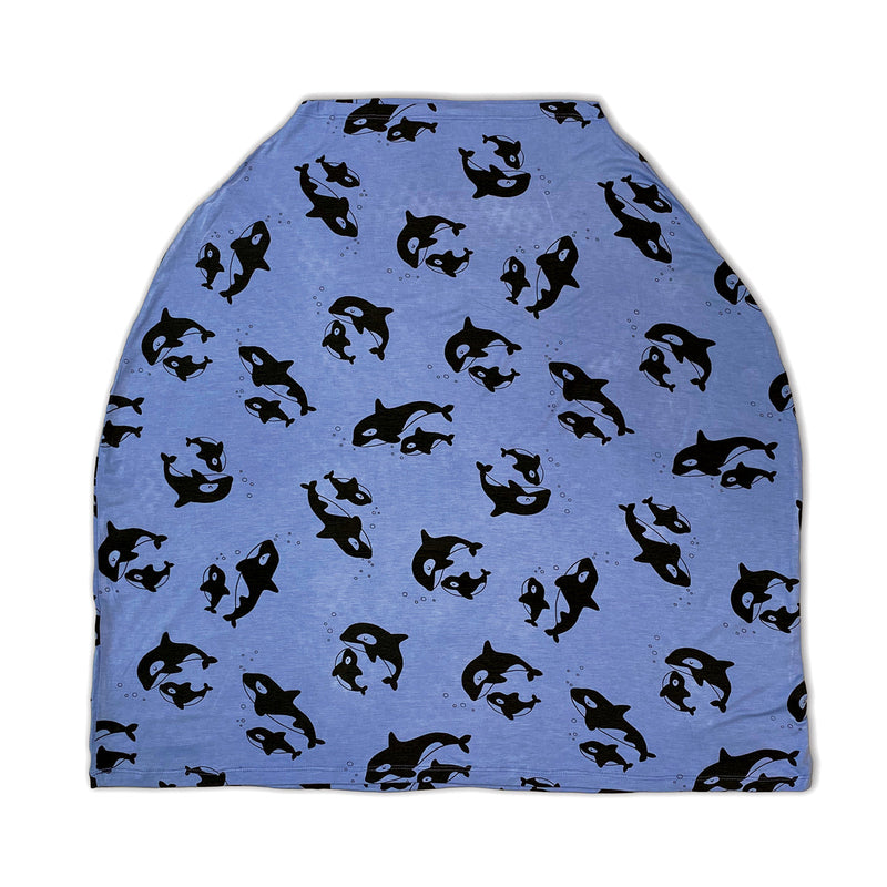 Bamboo Baby Cover & Nursing Poncho (Orca Print)