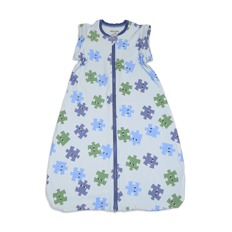 Bamboo Fleece Sleeping Sack w/Detachable Sleeves (Puzzle Pals Print)