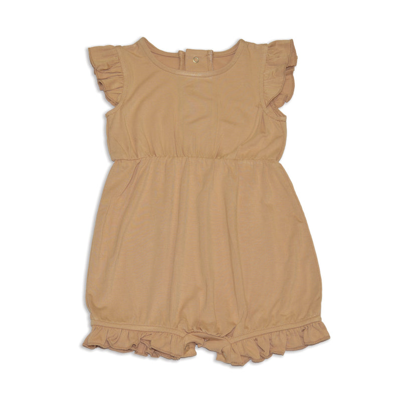 Bamboo Ruffle Romper (Cookie)