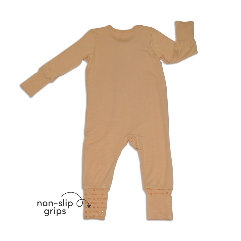Bamboo 2-way Zipper Romper (Cookie)