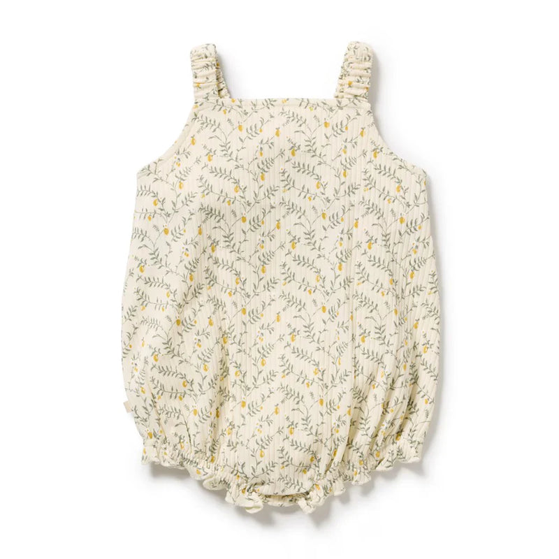Lemon Leaf Organic Playsuit | Wilson + Frenchy