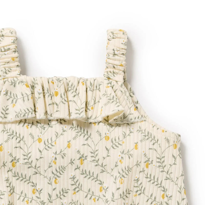 Lemon Leaf Organic Playsuit | Wilson + Frenchy