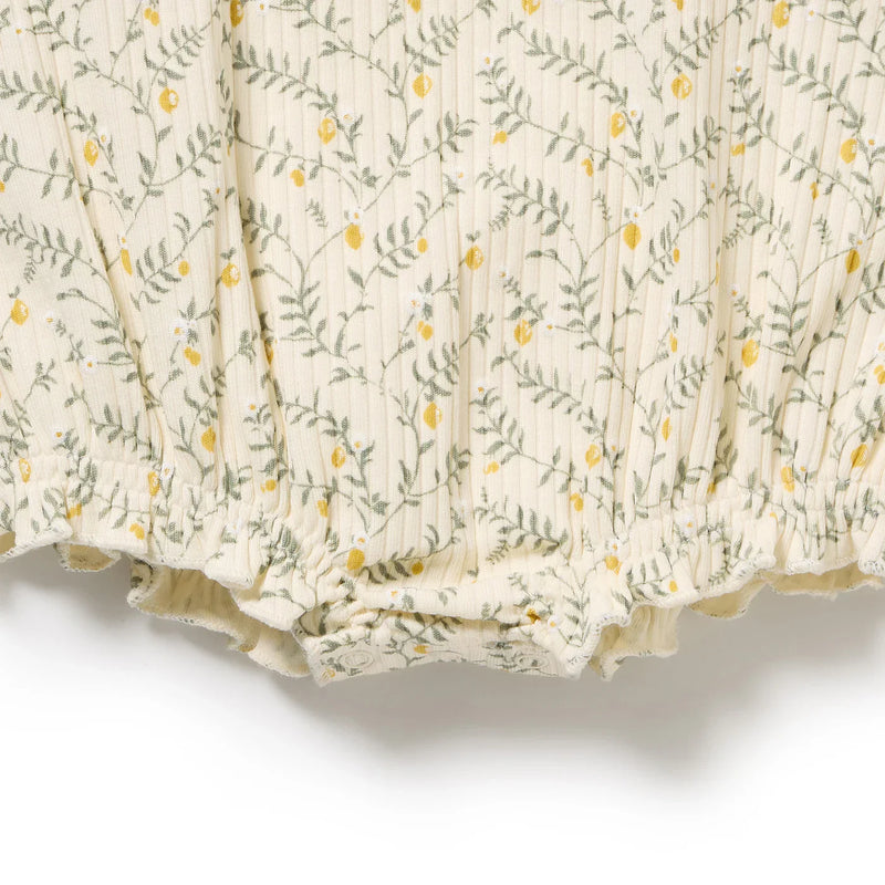 Lemon Leaf Organic Playsuit | Wilson + Frenchy