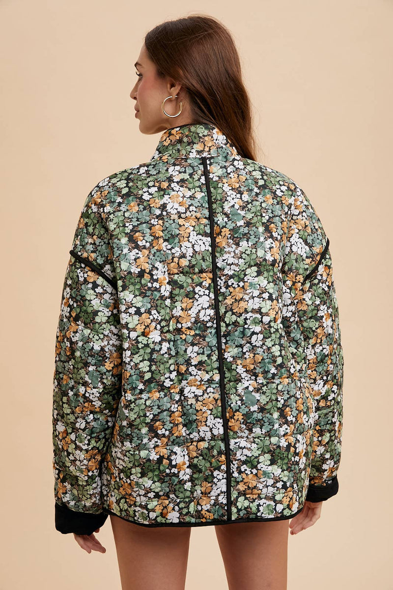 In Loom - QUILTED PUFFER FLORAL JACKET - Home & Well