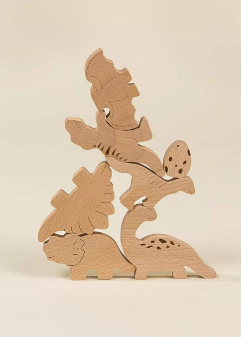 Coco Village - Wooden Balance Puzzle - Dino (7 pcs)