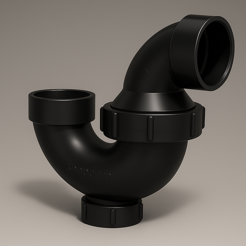 LESSO ABS P-Trap with Cleanout – 1-1/2" Hub x Hub Swivel