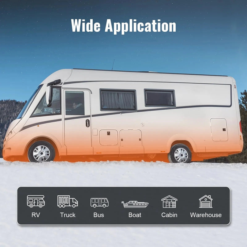 VEVOR Diesel Air Heater, 12V 2KW Diesel Heater with Remote Control and LCD Display, 10L Fuel Tank Diesel Parking Heater, Rapid Heating for RV, Trailer, Camper Van, Boat