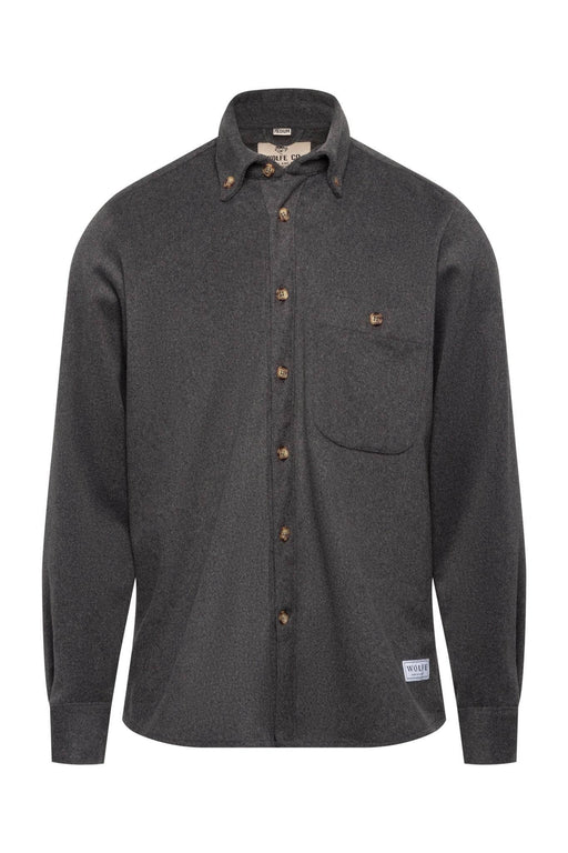 Wolfe Co. Apparel and Goods® - Grey Wool Button Down - Home & Well 