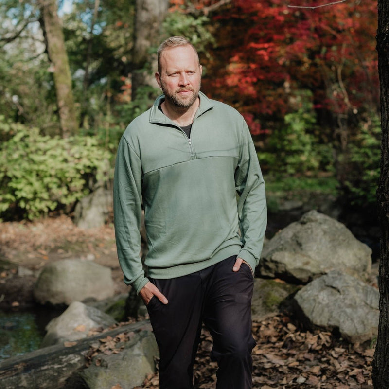 Adult Unisex Bamboo Fleece Half Zip — Last Call