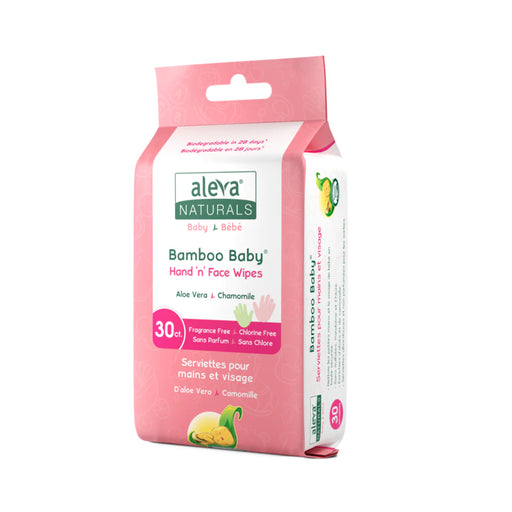 ALEVA NATURALS Bamboo Baby Hand 'n' Face Wipes - Home & Well 