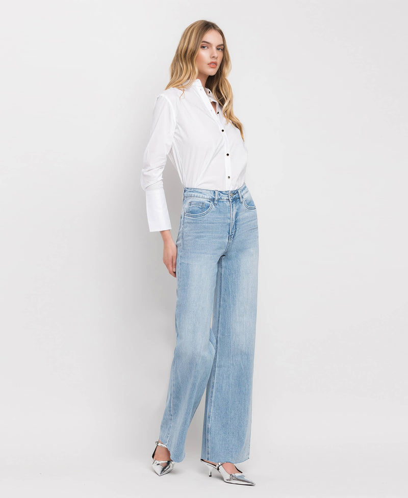 VERVET by FLYING MONKEY Super High Rise Wide Leg Jeans WORK SONG - Home & Well
