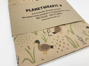 PlanetWrapIt - Duck Print Recycled Kraft Gift Wrapping Paper - Home & Well 