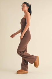 KIMBERLY C - Foldover Bandeau Knit Sweater Jumpsuit - Home & Well 