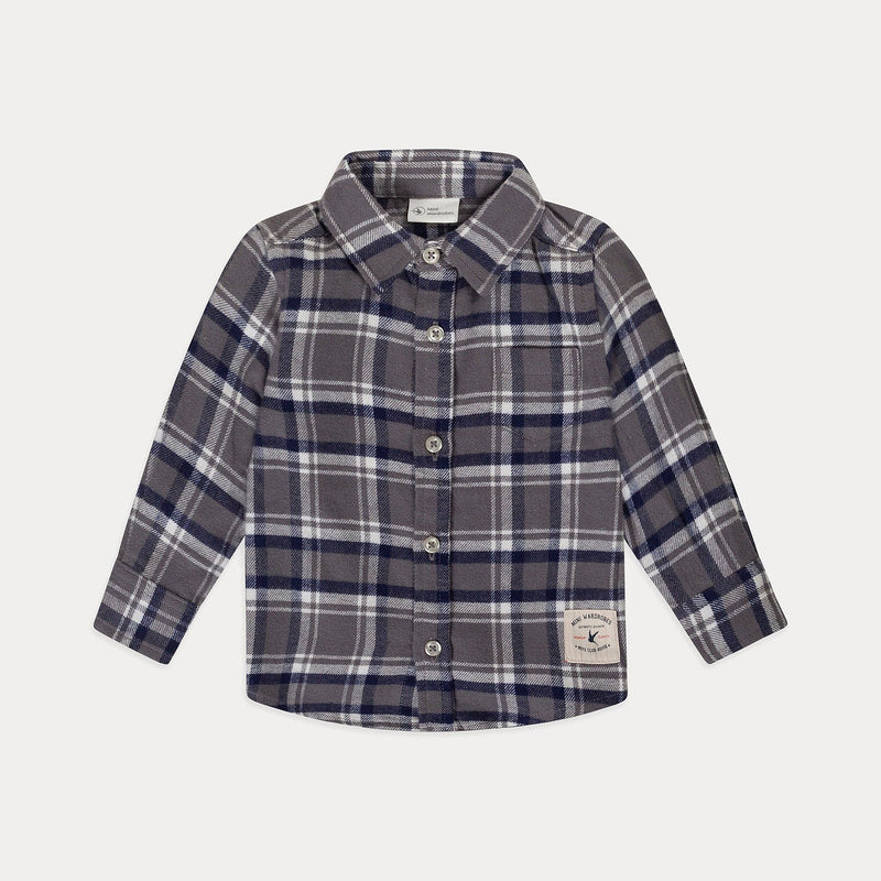 Mini Wardrobes - Baby Plaid Shirt Baby Boy Dress Shirt, Baby Button Down Shirt