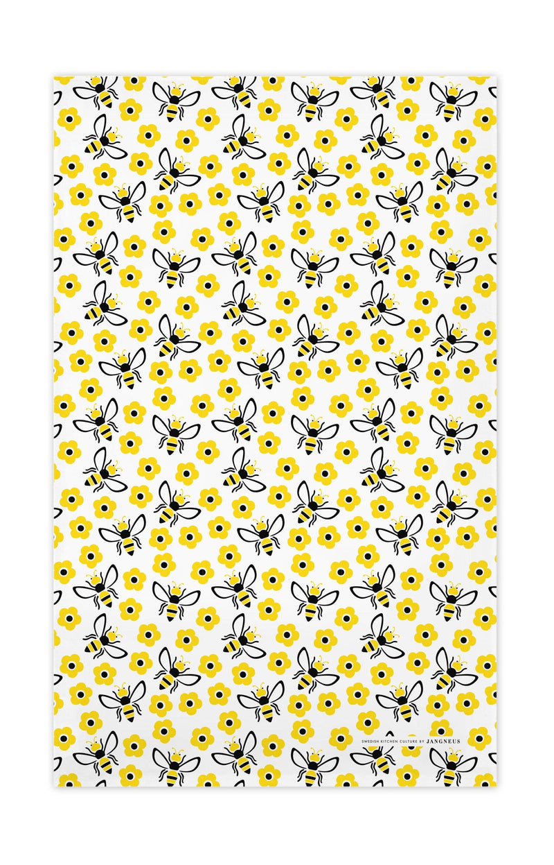 Yellow & Black - Bee Tea Towel - Home & Well 