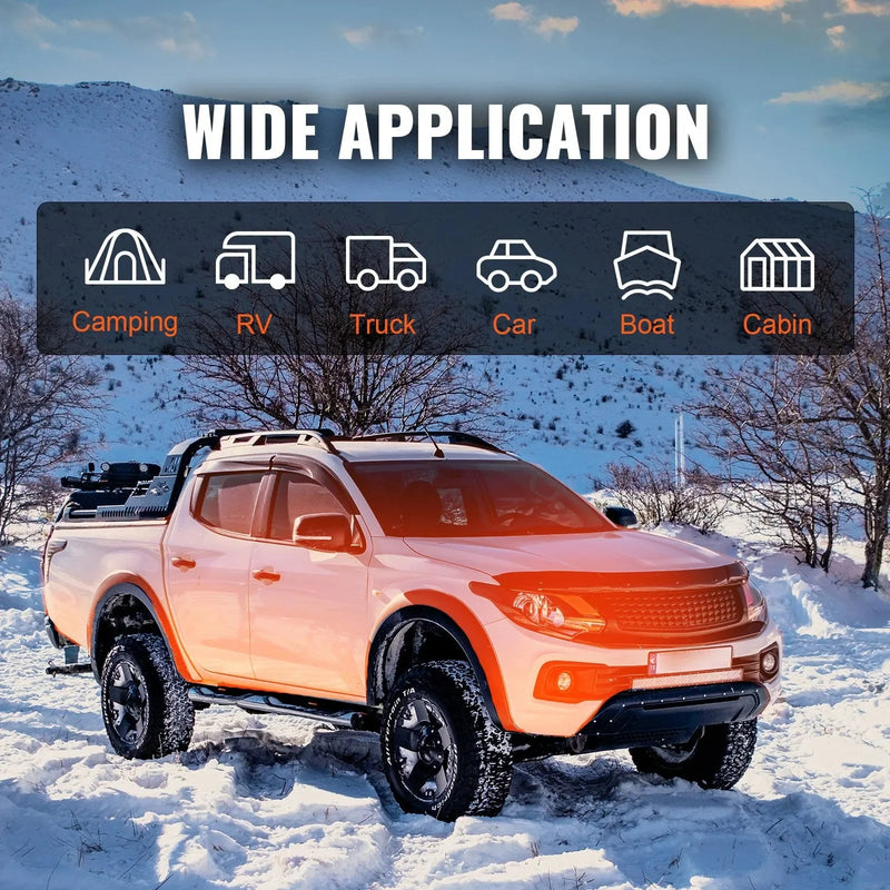 VEVOR 8KW Diesel Air Heater, Bluetooth App Control All-in-One Diesel Heater with Automatic Altitude Adjustment, Remote Control and LCD, Portable Parking Heater for RV, Trailer, Camper Van, Boat