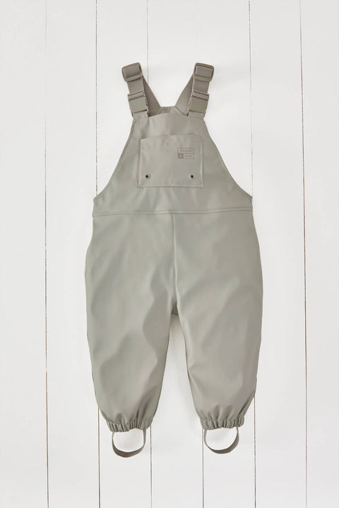 Grass & Air - Geothermal Grey Kids Waterproof Rain Dungarees