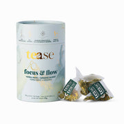 Tease | Wellness Tea Blends + Accessories - Focus & Flow Adaptogen Ginseng + Ginkgo Superfood Tea Blend - Home & Well 