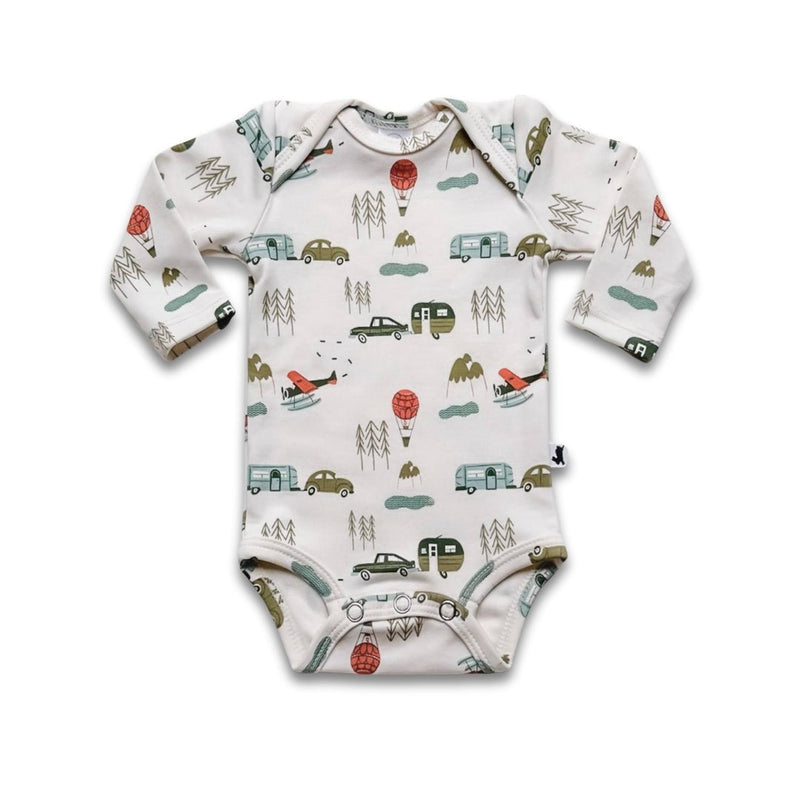 Baby Long-Sleeve Bamboo Onesie | Prints