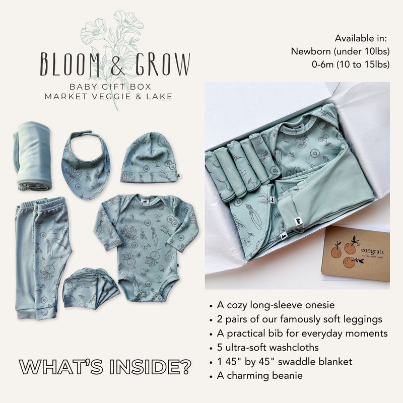 Bamboo Baby Capsule Gift Box - Market Veggie & Lake