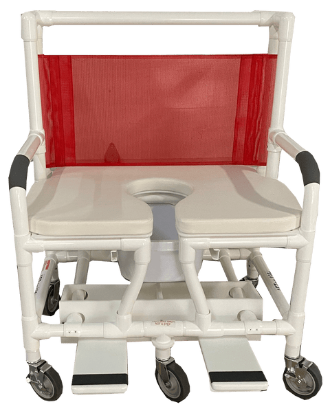 Bariatric Soft Seat Shower Commode with Footrest (700 Series)