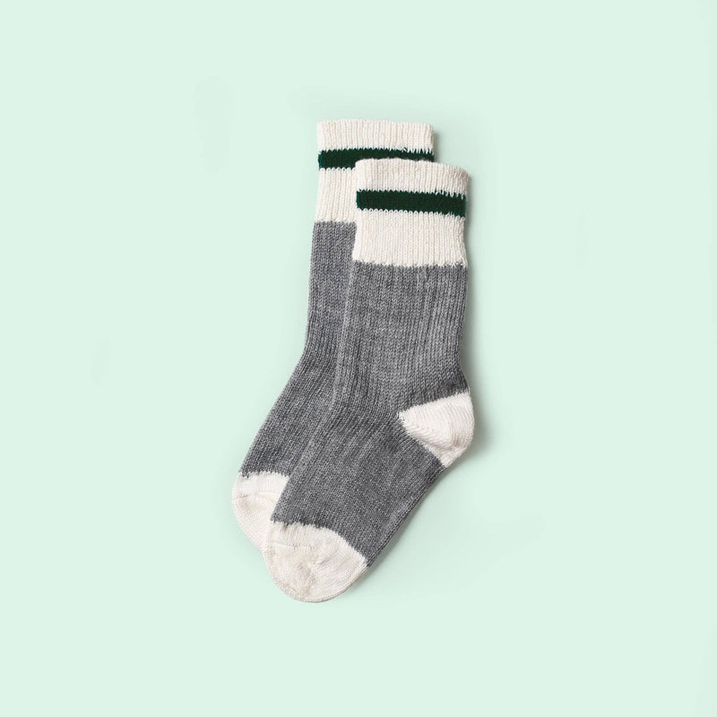 Muttonhead - Kids Mountain Socks  - Hunter Stripe - Home & Well 